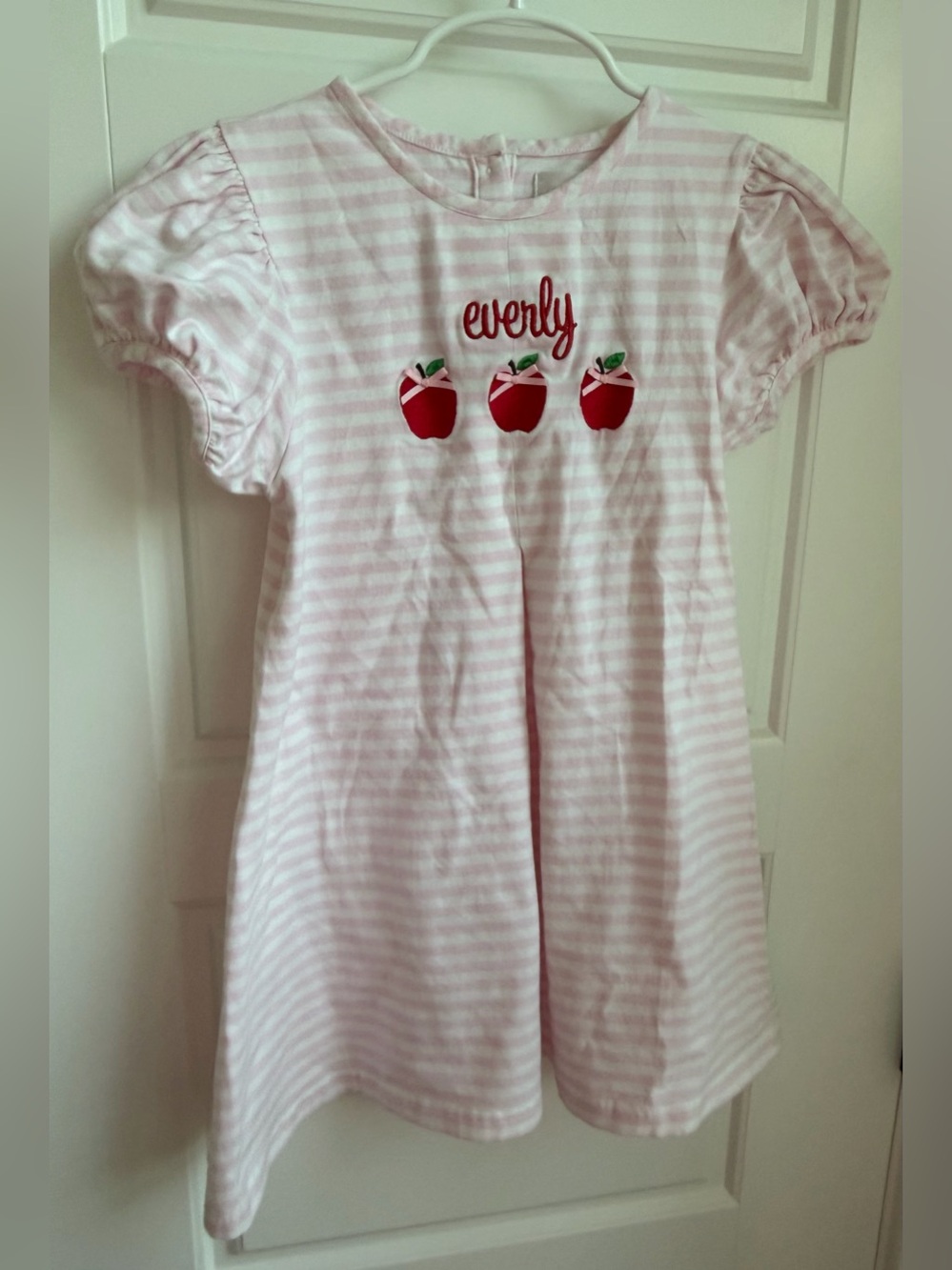 Cecil & Lou “Everly” Monogrammed Apple Dress Short Sleeve